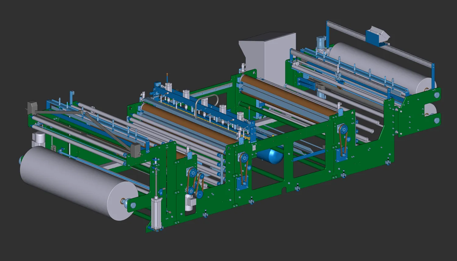 3D model linky na zpracování rolí