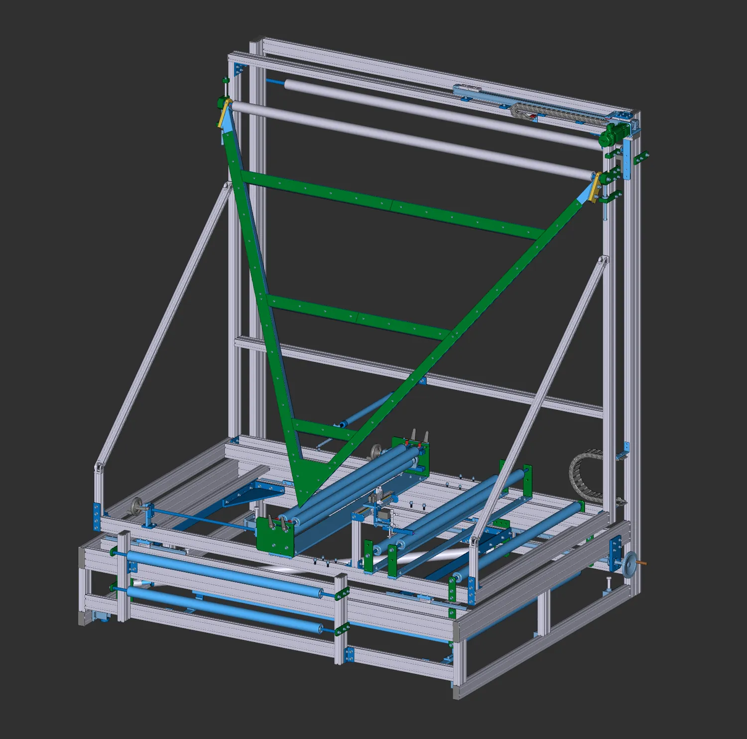 3D model odvíjecího rámu